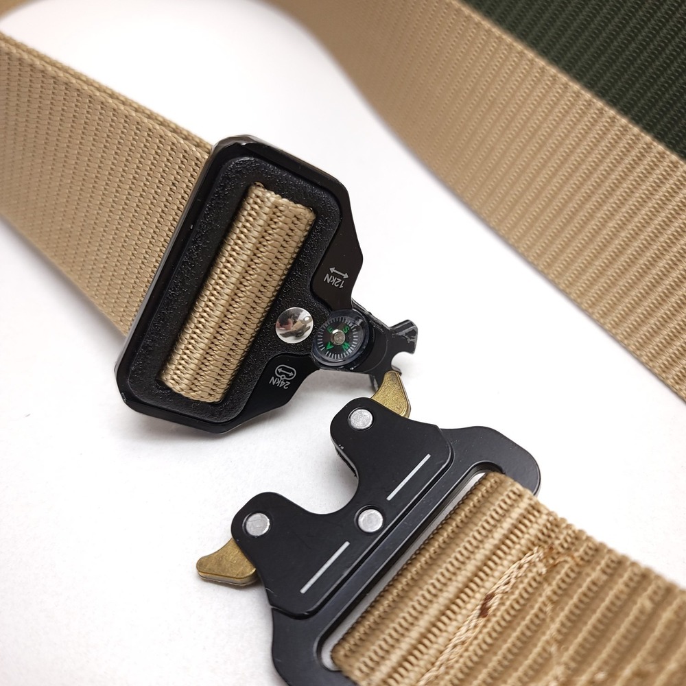 Tactical Belt 1.7" Mens Nylon Webbing Belt Heavy Duty Quick Release Buckle Lot 2 - Picture 4 of 5